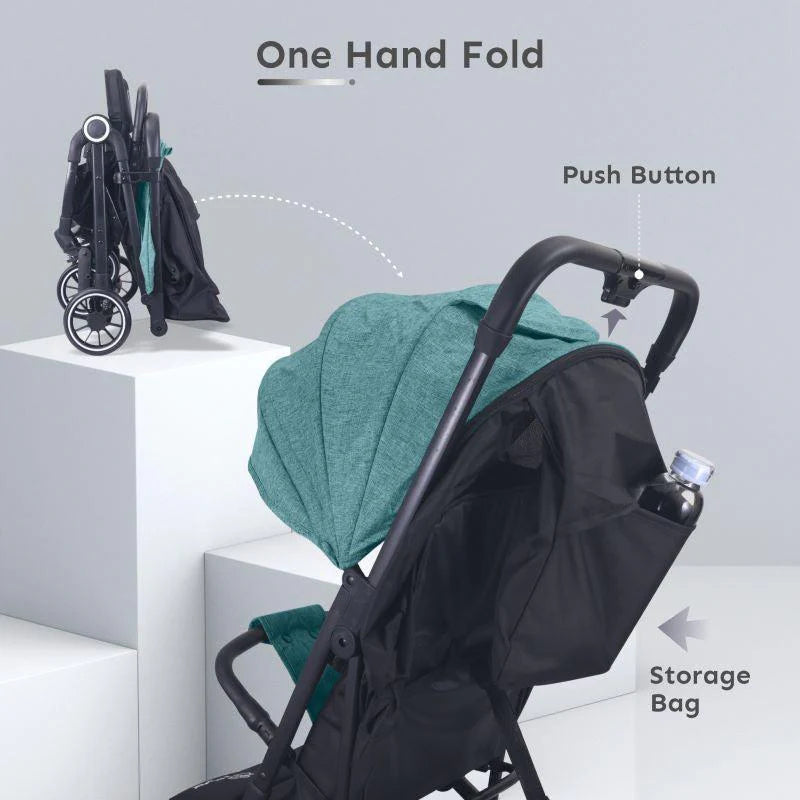 R For Rabbit Baby Stroller - Pocket Air - Green & Balck